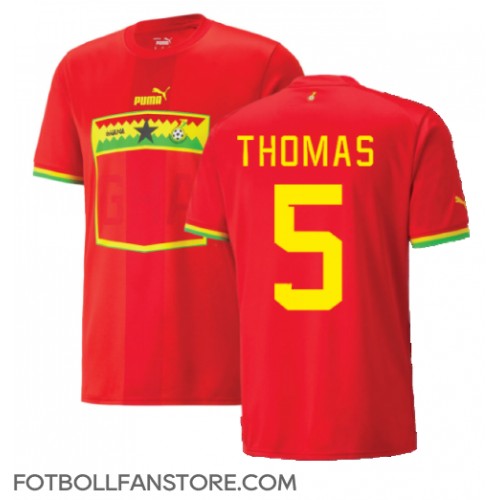 Ghana Thomas Partey #5 Borta matchtröja VM 2022 Kortärmad Billigt